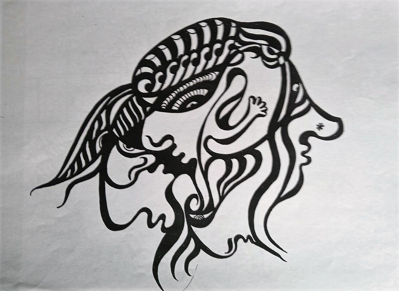 Figurative Drawing with Marker on Paper "Untitled - 6" art by Narendra Kumar Verma