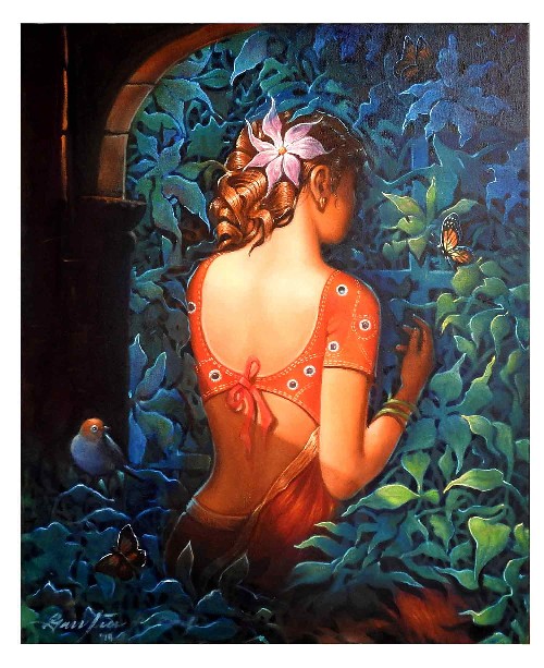 Original-Woman-Oil-Painting-for-Sale-Gautam-Partho-Roy-IG981-IndiGalleria