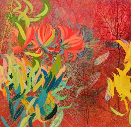 red-romance-acrylic-painting-on-canvas-kishore-kumar-IG244-IndiGalleria