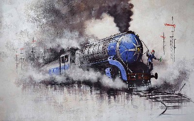 Locomotives-Acrylic-on-Canvas-Kishore-Pratim-Biswas-IG117-IndiGalleria