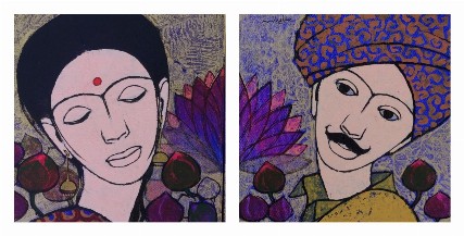 Couple-A-Acrylic-on-Canvas-Rahul-Mhetre-IndiGalleria-IG389