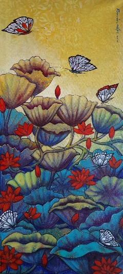 Flower-Painting-by-Pravin-Utge-IndiGalleria-IG1918