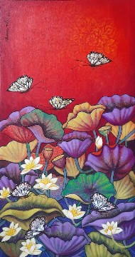 Flower-Painting-by-Pravin-Utge-IndiGalleria-IG1920