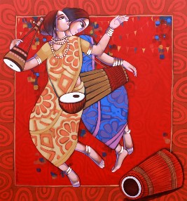 Bengali-Tune-3-Painting-Sekhar-Roy-IndiGalleria-IG732