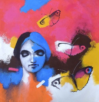 Freedom-of-Beauty-22-Painting-Kishore-Pratim-Biswas-IndiGalleria-IG1933