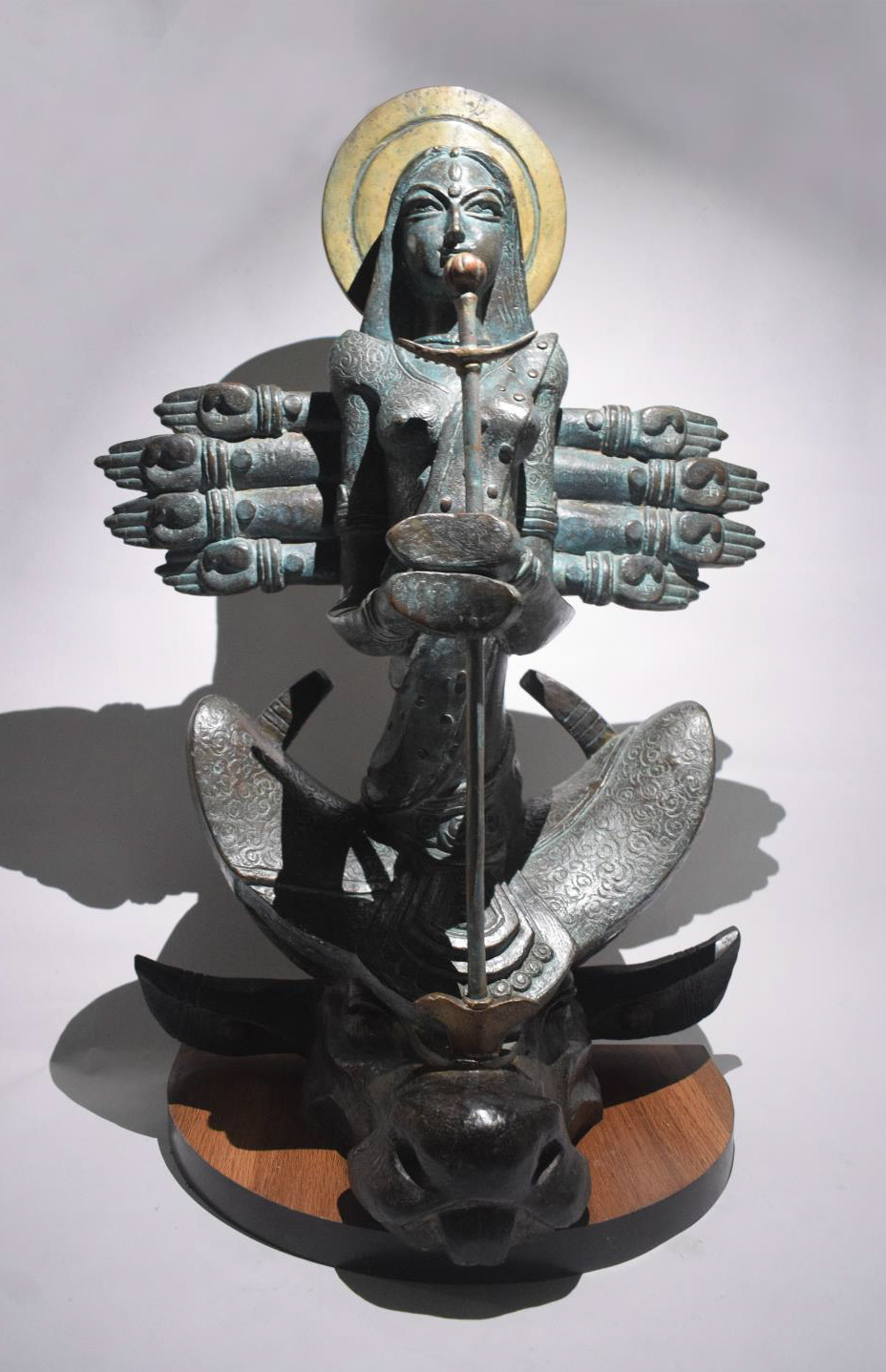 Figurative Sculpture with Bronze"Ishani" art by Debjyoti Purakayastha