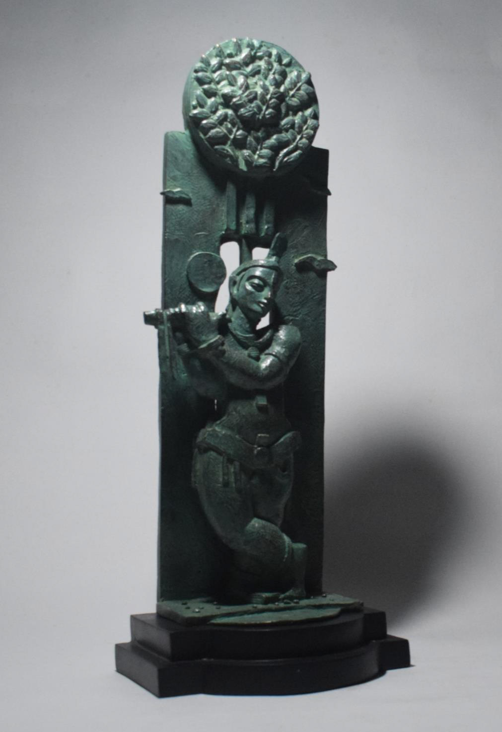 Figurative Sculpture with Bronze"Kanai" art by Debjyoti Purakayastha