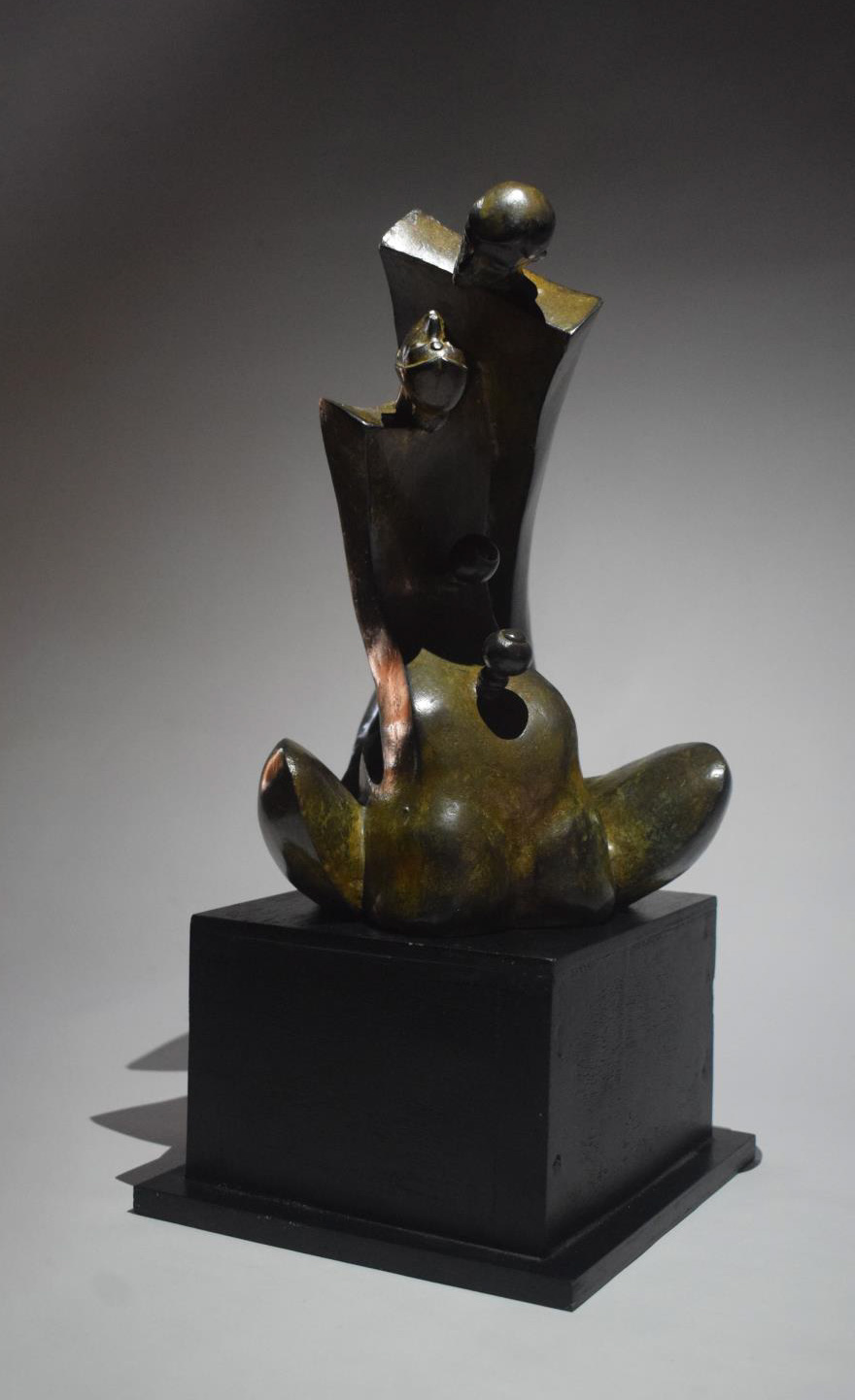 Figurative Sculpture with Bronze"Couple" art by Debjyoti Purakayastha