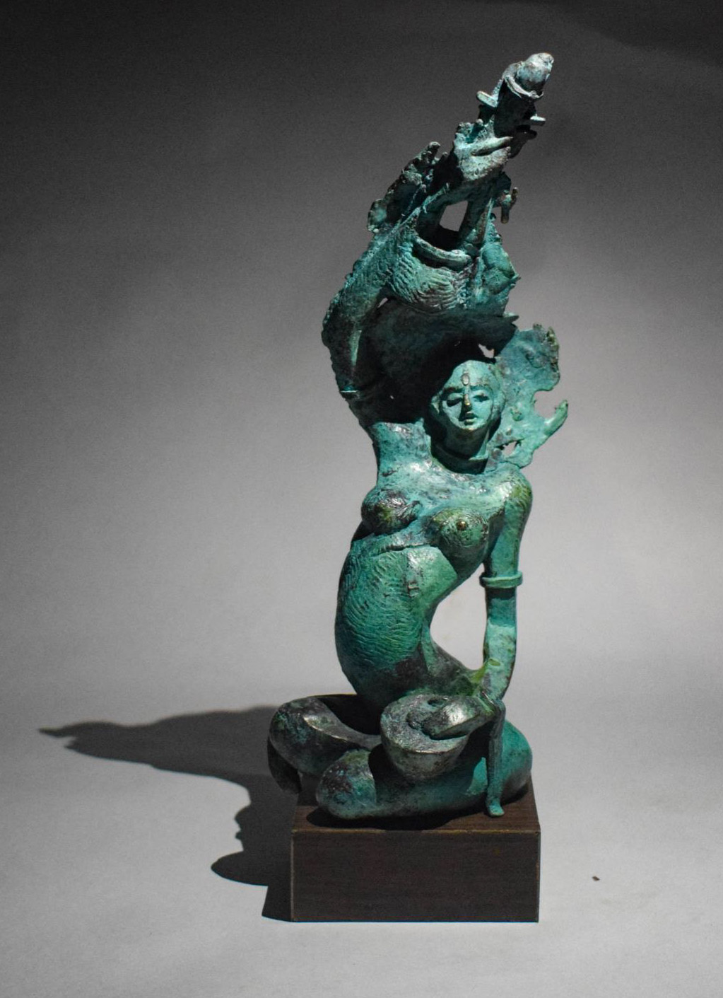 Figurative Sculpture with Bronze"Baul" art by Debjyoti Purakayastha