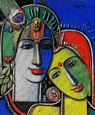 Radha-Krishna-Painting-Girish-Adannavar-IndiGalleria-IG1685