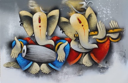 Ganesha-Painting-Acrylic-Paras-Parmar-IndiGalleria-IG1612