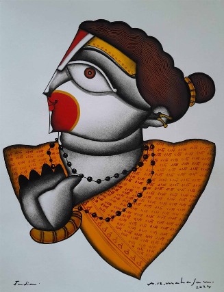 Hanuman-20x25-Acrylic-Painting-Arvind-Mahajan-IndiGalleria-IG1350