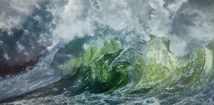 Hyperrealistic-Seascape-Oil-Painting-Kaustav-Jyoti-Dasgupta-IndiGalleria-IG2039